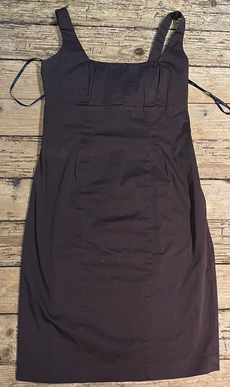 Calvin Klein Womens Size 4 Brown Mid Length Cocktail Dress Straps NWOT